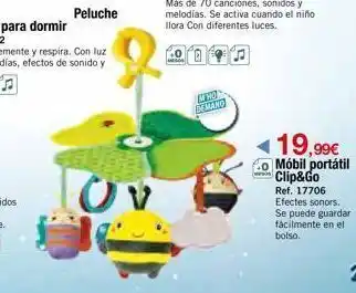DRIM Peluche ov mho demano 19,99€ móbil portátil clip&go ref. 17706 efectes sonors. se puede guardar fácilmente en el bolso. oferta