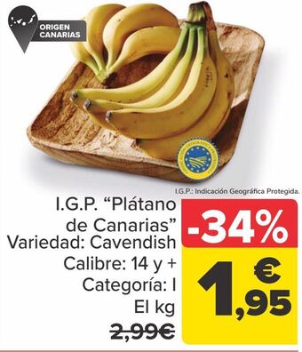 Carrefour I.g.p "plátano de canarias" oferta