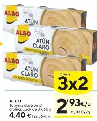 Caprabo Atún en aceite de oliva albo oferta