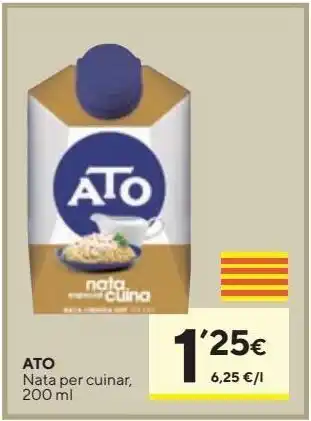 Caprabo Nata para cocinar ato oferta