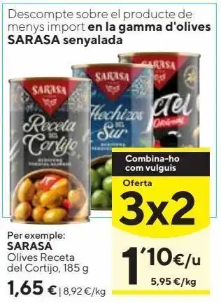 Caprabo Aceitunas sarasa oferta