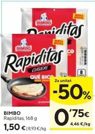 Caprabo Platos preparados bimbo oferta