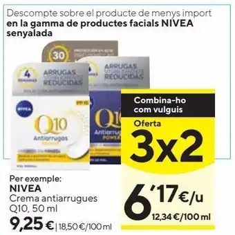 Caprabo Crema antiarrugas nivea oferta