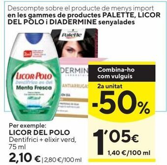 Caprabo Dentífrico licor del polo oferta