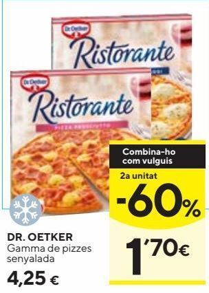 Caprabo Pizza ristorante oferta