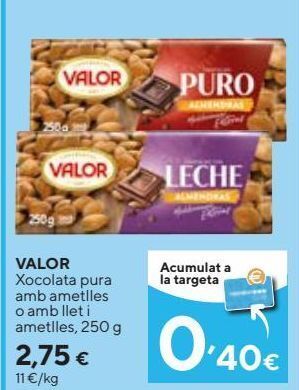 Caprabo Chocolate valor oferta