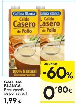 Caprabo Caldo de pollo gallina blanca oferta