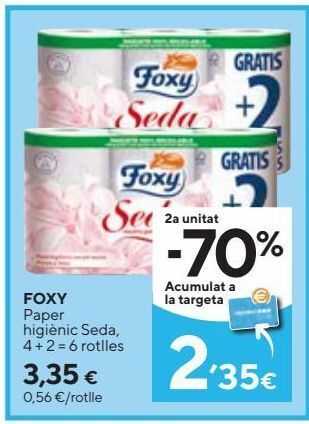 Caprabo Papel higiénico foxy oferta