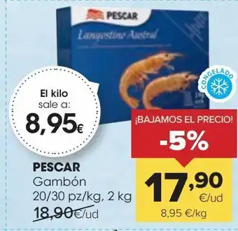 Autoservicios Familia Pescar gambon 20/30 pz/kg oferta
