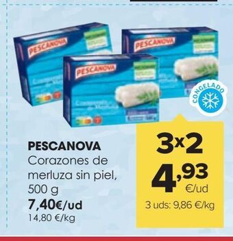 Autoservicios Familia Pescanova corazones de merluza sin piel oferta