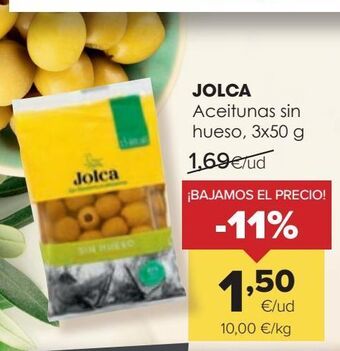 Autoservicios Familia Jolca aceitunas sin hueso oferta