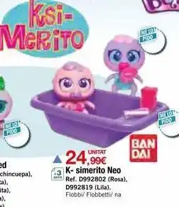 DRIM Meto p100 24,99€ k- simerito neo art ref. d992802 (rosa), d992819 (lila). flobbi/ flobbetti/ na me lo p100 ban dai met oferta