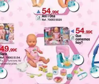 DRIM 49,99€ sara ref. 700015154 fa 11 funcions no necessita piles. 54,99€ ani i ona ref. 700015020 meto pido 454,99€ que oferta