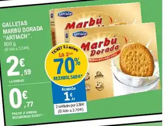 E.Leclerc "Artiach" Galletas Marbú Dorada 800g oferta