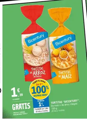 E.Leclerc "Bicentury" Tortitas 130g oferta