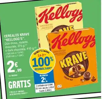 E.Leclerc "Kellogg's" Cereales Krave 375g oferta