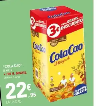 E.Leclerc "Cola Cao" 5kg +700g oferta