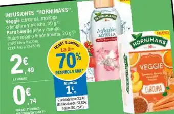E.Leclerc "Hornimans" Infusiones Veggie o Para botella 20g oferta