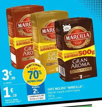 E.Leclerc "Marcilla" Cafè Molido 500g oferta