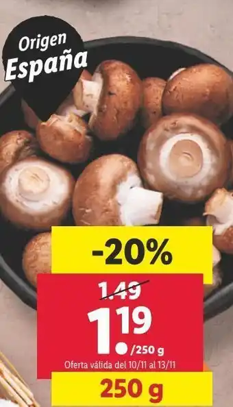 Lidl Champiñones portobello oferta