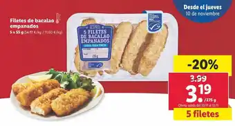 Lidl Bacalao empanado oferta