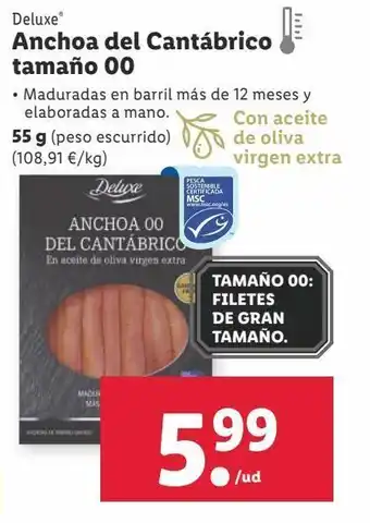 Lidl Anchoas deluxe oferta