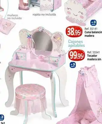 Todojuguete Muñeco no incluido .*.* fanta ropita no incluida 38.95€ cajones apilables 99,95€ +3 ands ref. 55141 cuna balancin ma oferta