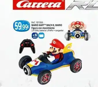 Todojuguete Carrera 59.99€ ref. 181066 mario kart™ mach 8, mario figura con movimiento 2.4 ghz, bateria lifepo + cargador +6 ards po oferta