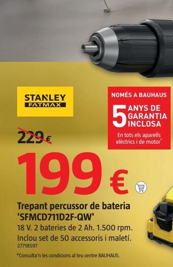 Bauhaus Taladro percutor stanley oferta