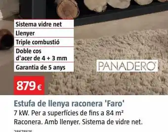 Bauhaus Estufa de leña rinconera faro oferta
