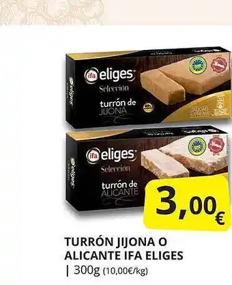 Supermercados MAS Turrón jijona o alicante ifa eliges oferta