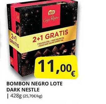 Supermercados MAS Bombon negro lote dark nestle oferta
