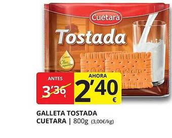 Supermercados MAS Galleta tostada cuetara oferta