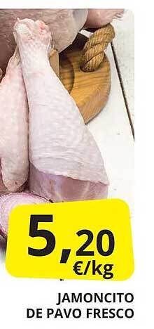 Supermercados MAS Jamoncito de pavo fresco oferta