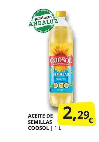 Supermercados MAS Aceite de semillas coosol oferta