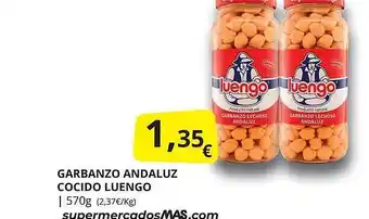 Supermercados MAS Garbanzo andaluz cocido luengo oferta