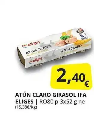 Supermercados MAS Atún claro girasol ifa eliges oferta