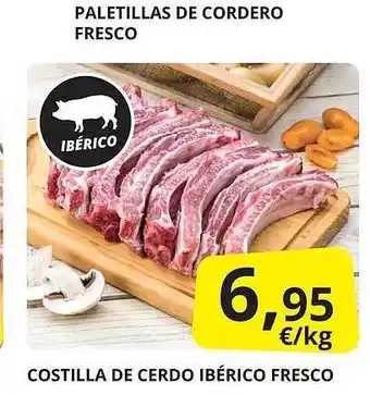 Supermercados MAS Costilla de cerdo ibérico fresco oferta