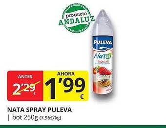 Supermercados MAS Nata spray puleva oferta