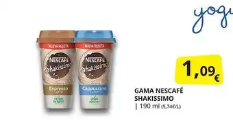 Supermercados MAS Gama nescafé shakissimo oferta
