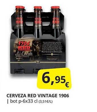 Supermercados MAS Cerveza red vintage 1906 oferta