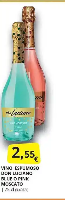 Supermercados MAS Vino espumoso don luciano blue o pink moscato oferta