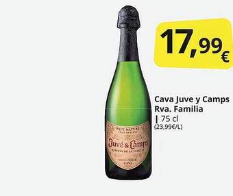 Supermercados MAS Cava juve y camps rva. familia oferta