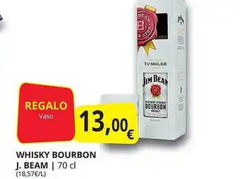 Supermercados MAS Whisky bourbon j. beam oferta