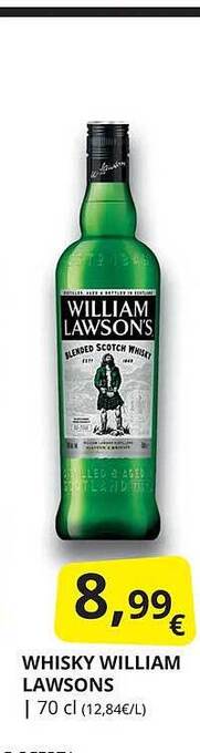 Supermercados MAS Whisky william lawsons oferta