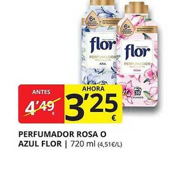Supermercados MAS Perfumador rosa o azul flor oferta