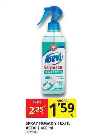 Supermercados MAS Spray hogary textil asevi oferta