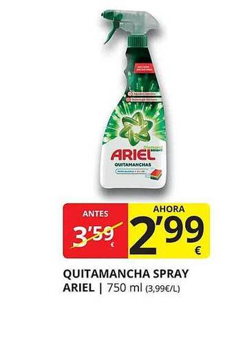 Supermercados MAS Quitamancha spray ariel oferta