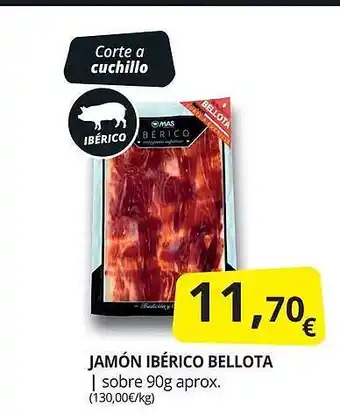 Supermercados MAS Jamón ibérico bellota oferta