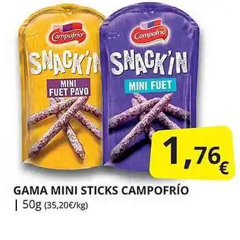 Supermercados MAS Gama mini sticks campofrío oferta